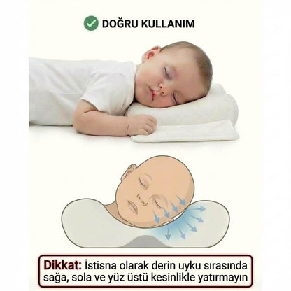 Juppily® Ortopedik Bebek Düz Kafa Önleyici Yastık